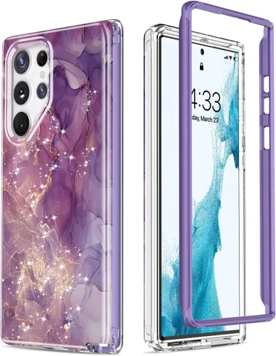 Vista 9 de Esdot Funda protectora para Samsung Galaxy S22 Ultra, de grado militar, resiste caídas de 21 pies (probado), con diseños modernos para mujeres