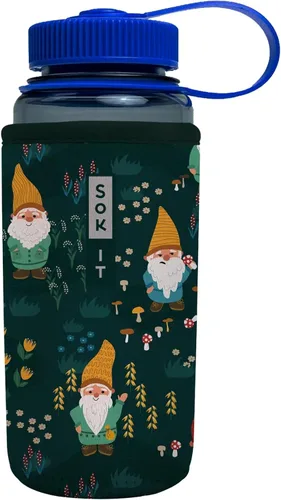 Vista 96 de Sok It BotlSok Funda para botella de agua con cubierta de neopreno aislante (Floral abstracto, se ajusta a CamelBak o Nalgene de 12 onzas)