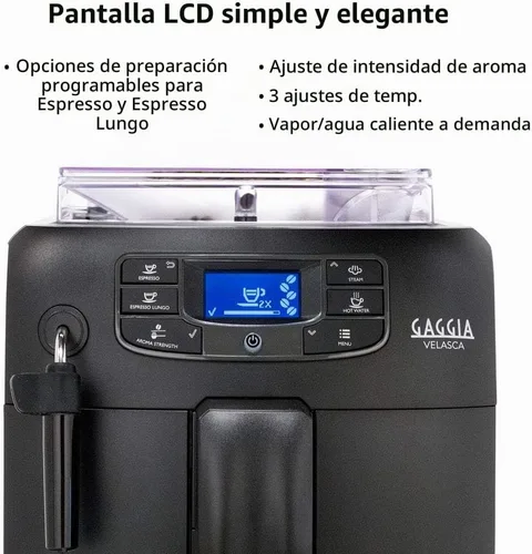 Vista 4 de Gaggia Velasca - Máquina de café expreso, 54 onzas, color negro