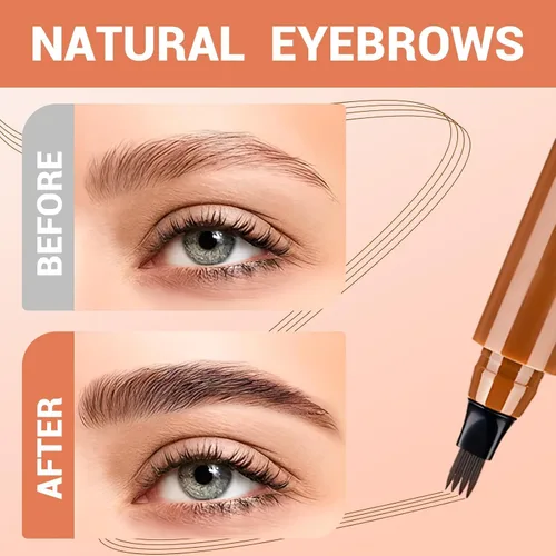 Vista 2 de Microblading - Lápices de cejas para mujer, bolígrafo de cejas impermeable 3D mejorado 2026, de larga duración, 4 puntas, lápiz de cejas para cejas
