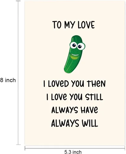 Vista 3 de Divertida tarjeta del día de San Valentín para ella él, tarjeta de aniversario para esposa, marido, regalo romántico para novio, novia, tarjeta