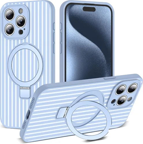 Vista 92 de SKYLMW Funda diseñada para iPhone 11 con soporte magnético invisible Compatible con Mag-Safe, a prueba de caídas de grado militar, a prueba