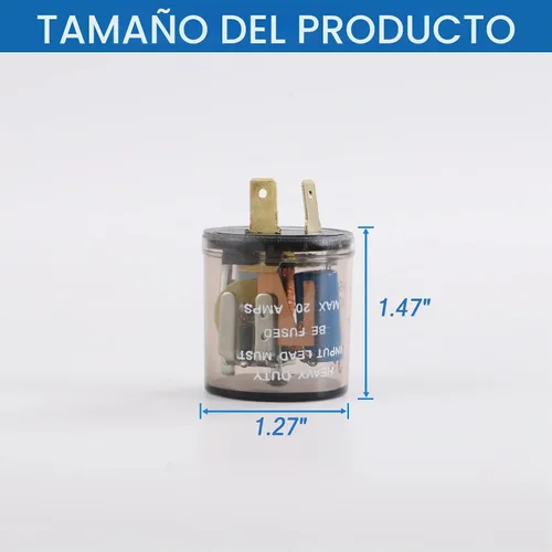 Vista 4 de Relé de intermitente electrónico de 2 pines 12 V luz de señal de giro relé intermitente de 2 clavijas 20 amperios arreglar bombillas de señal