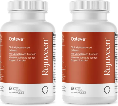 Vista 8 de Osteva Suplemento para el apoyo de las articulaciones para mujeres Colágeno de alta potencia, cúrcuma, boswellia para cartílagos y tendones