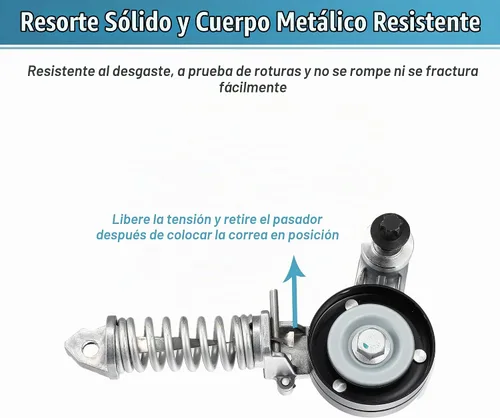 Vista 5 de X AUTOHAUX Conjunto de polea tensor de correa 25195388 para Chevrolet Sonic Trax para Chevy Cruze Limited para Buick Encore Tensor de transmisión
