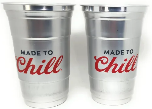 Vista 2 de Coors Light Vasos de metal de aluminio de 22 onzas - Juego de 2