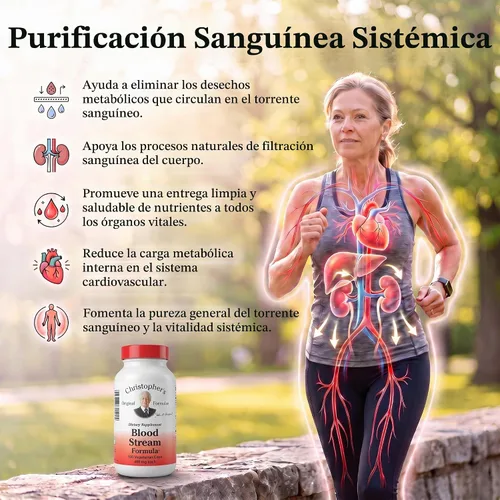 Vista 3 de Fórmula de Flujo Sanguíneo de Christopher's Original Formulas - Suplementos para la Circulación Sanguínea - Apoya la Elasticidad de las Venas, Flujo