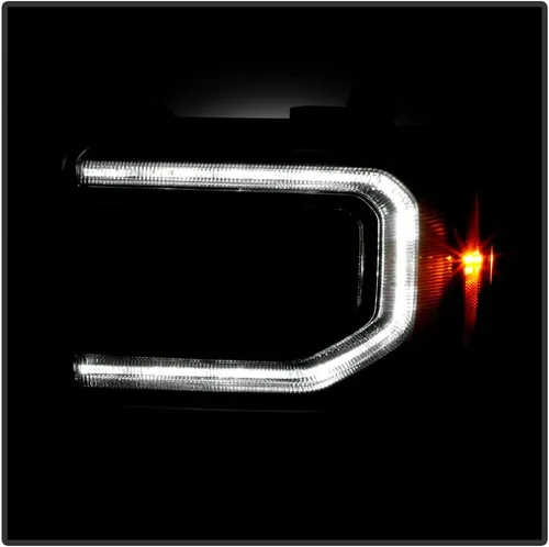 Vista 6 de ACANII - Para [modelo HID/Xenon] 2016 2017 2018 GMC Sierra 1500 LED DRL proyector faro reemplazo - Conductor