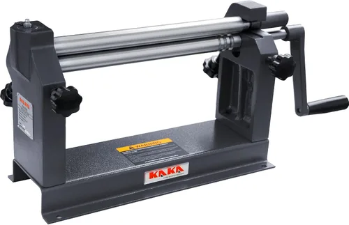 Vista 3 de KAKA INDUSTRIAL Máquina de rollo deslizante, 12 pulgadas de ancho de 22 Ga. (0.03 pulgadas) de capacidad de acero grueso, rodillo de chapa manual