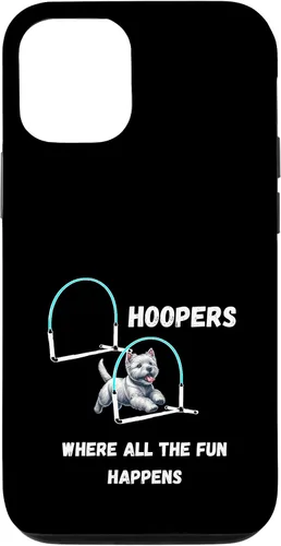 Vista 4 de iPhone 14 Pro Max Dog Agility - Dog Hoopers - toda la diversión pasa con Westie Case