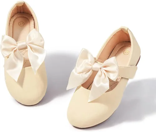 Vista 3 de Zoolar Zapatos de vestir Mary Jane para niña pequeña, bonitos zapatos de ballet, escuela, boda, fiesta, zapatos planos suaves y antideslizantes