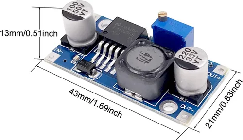 Vista 4 de Paquete de 10 LM2596 DC-DC Buck Convertidor Step Down Módulo Fuente de alimentación Salida DIP 1.25V-30V 3A