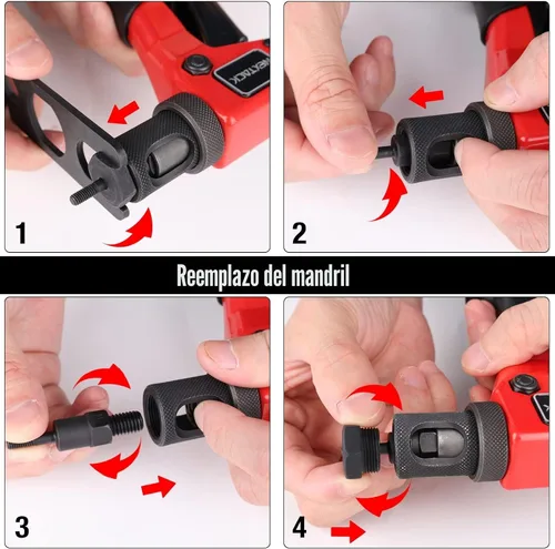 Vista 6 de NEXTACK Kit de herramientas de tuerca remachable con una broca escalonada y 80 Nutserts para espacio reducido, juego de herramientas Rivnut de 8