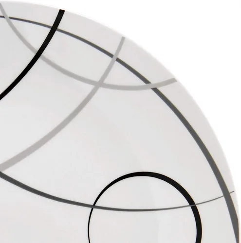Vista 6 de Studio Nova Juego de vajilla de porcelana de 18 piezas, servicio para 6, círculos
