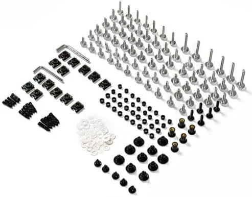 Vista 2 de Kit de tornillos completos de carenado para S1000RR 2009 2010 2011 2012 2013 2014 sujetadores de aluminio clips de hardware plateado