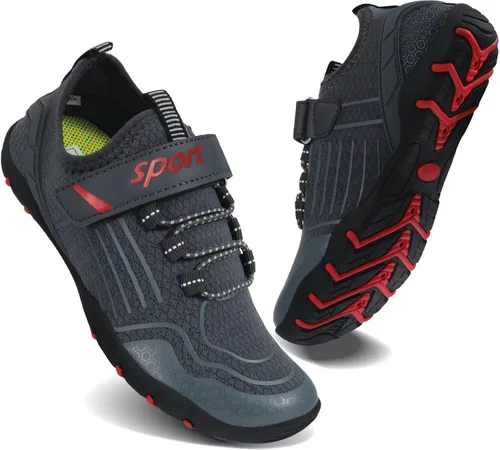 Vista 2 de Zapatos de agua para niños y niñas, de secado rápido, calcetines acuáticos descalzos, playa, piscina, natación, tenis deportivos ligeros para niños