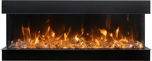 Vista 13 de 88-TRU-View-XL XT - Chimenea eléctrica de 3 caras de 88 pulgadas, calentador de chimenea de vidrio de 3 lados con control remoto y temporizador de 8