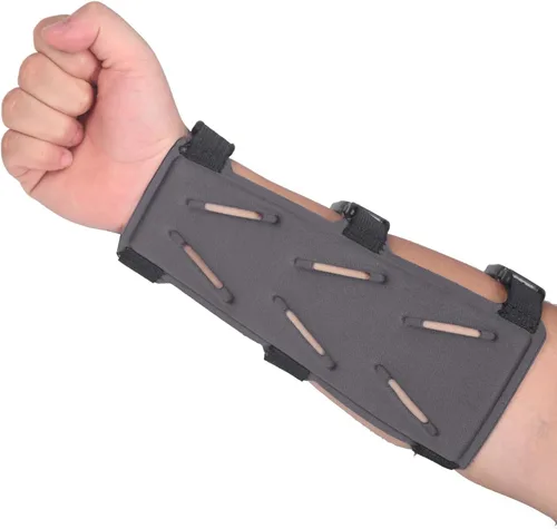 Vista 11 de Protector de Brazo de Tiro con Arco Ajustable Protector de 3 Correas Accesorio Ligero de Caza Tiro al Blanco Adulto Unisex Protectores de Brazo