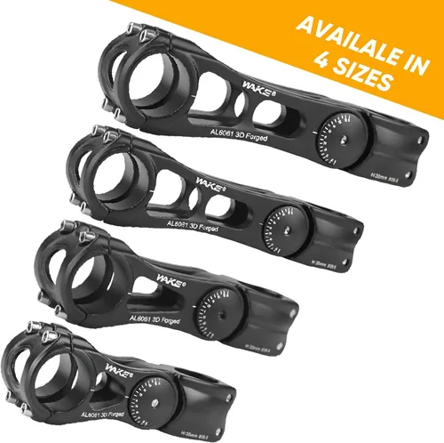 Vista 5 de BESNIN Vástago de bicicleta ±90 grados ajustable para manillar de 1.000 in 1.252 in, 90/110/130/5.709 in, extensor elevador de vástago de manillar