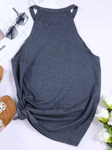 Vista 4 de Cozyease Top de verano liso liso sin relleno para mujer