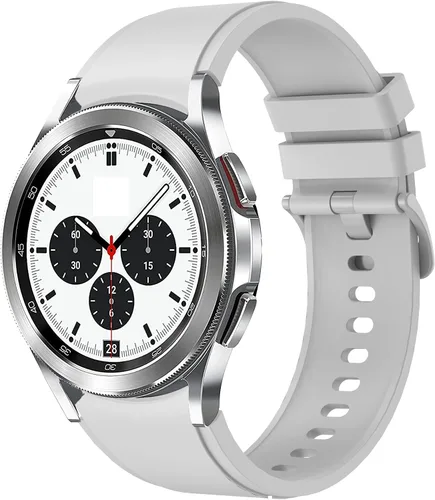 Vista 4 de Correas para Galaxy Watch 6 Classic de 1.850 in 1.693 in/Galaxy Watch 6 1.732 in 1.575 in, correas de silicona de 0.787 pulgadas para Galaxy Watch 5