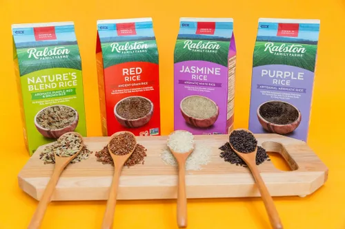 Vista 4 de Ralston Family Farms Arroz Basmati, caja de 24 onzas: 6 unidades, cultivado en Estados Unidos, sin OMG, naturalmente sin gluten