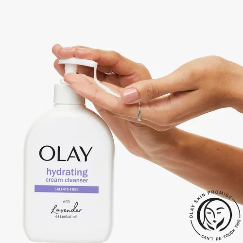 Vista 3 de Olay Crema hidratante para el rostro con aceite esencial de lavanda, 16 onzas