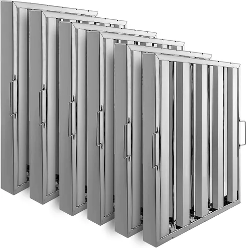 Vista 10 de VBENLEM Paquete de 6 filtros de campana de 19.5 pulgadas de ancho x 15.5 pulgadas de alto, filtros de campana comercial de acero inoxidable 430