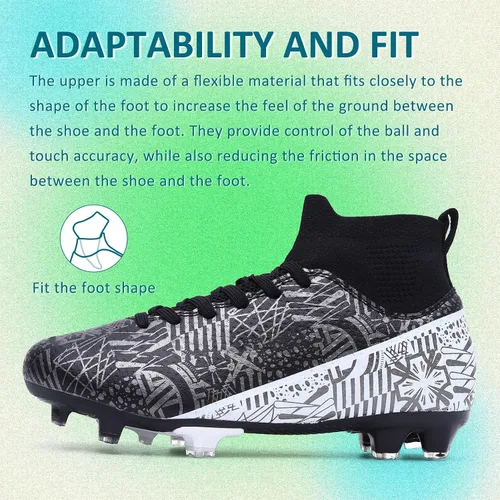 Vista 5 de CBUSTER Soccer Cleats Mens Women Indoor Outdoor Soccer Shoes for Big Boy AGFG