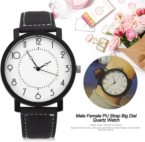 Vista 7 de Reloj de pulsera de cuarzo VGEBY con correa de PU analógica de cuarzo y esfera redonda