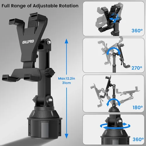 Vista 7 de OHLPRO Soporte universal para tablet de coche para camión, soporte universal para iPad Pro Air Mini de 7 a 11 pulgadas, Galaxy Tab, brazo ajustable