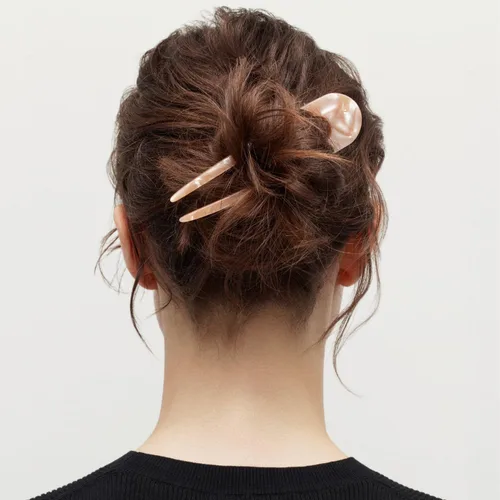 Vista 3 de MACHETE Horquilla de pelo francés de acetato italiano para cabello fino y grueso, accesorios de peinado para mujeres y niñas de 5 pulgadas