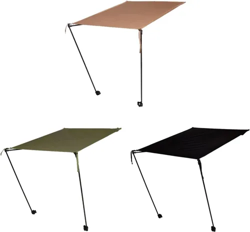 Vista 6 de Toldo de camping, silla de camping plegada, silla portátil, sombrillas compactas, refugios solares para camping, playa, pesca