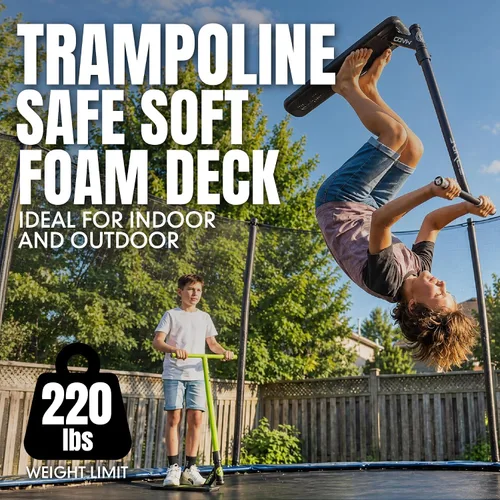 Vista 2 de Patinete de Trampolín Pro Madd Gear para Trucos – Tubo de Dirección Real, T-Bar Pro, Plataforma de Espuma – Práctica de Acrobacias Interior y Negro