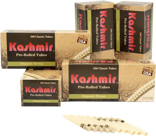 Vista 11 de Kashmir - Tubos de cigarrillos orgánicos tamaño King, caja de 200 unidades, tubos de papel natural de 3.307 in con filtros de estrella, tubos