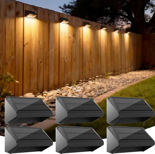 Vista 15 de Luces solares para valla al aire libre, paquete de 12 luces RGB Blanco