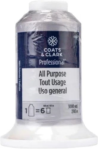 Vista 13 de Coats & Clark Hilo profesional multiusos, 3000 yardas, negro