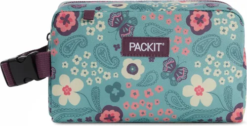 Vista 11 de PackIt Caja de aperitivos congelable, color negro, fabricada con tecnología EcoFreeze, plegable, reutilizable, cierre de cremallera con asa