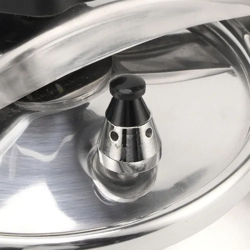 Vista 4 de Olla a presión de acero inoxidable, recipiente a presión a prueba de explosiones de aluminio de gran capacidad con fondo compuesto para estufas