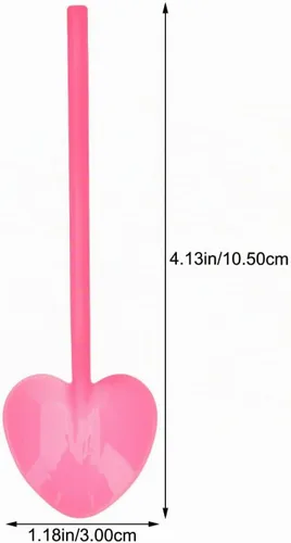 Vista 2 de NUOBESTY 100 cucharas de plástico desechables en forma de corazón, cucharas de postre de 4.1 pulgadas para pasteles, mousse, suministros de fiesta