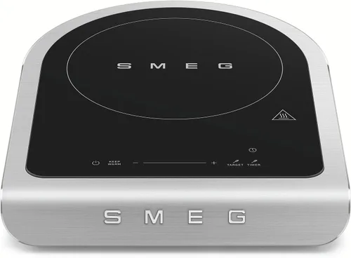 Vista 2 de SMEG Cocina de inducción portátil de 1800 W - Colección Collezione Placa de inducción de un solo quemador con sonda, 9 niveles de potencia + Negro