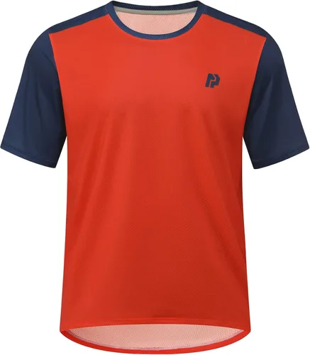 Vista 2 de PTSOC Maillot de ciclismo de montaña para hombre, casual, holgado, manga corta, todoterreno, para uso fuera de carretera, para hacer senderismo