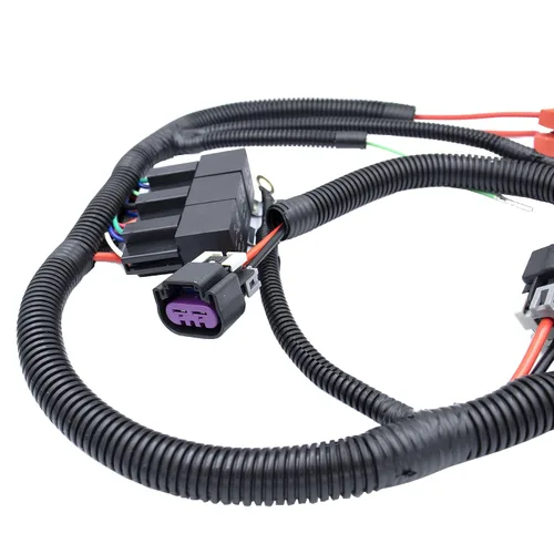 Vista 4 de Arnés de cableado eléctrico de doble ventilador para GM 1999-2006 ECU Control Kit de arnés de cable de ventilador de refrigeración eléctrica