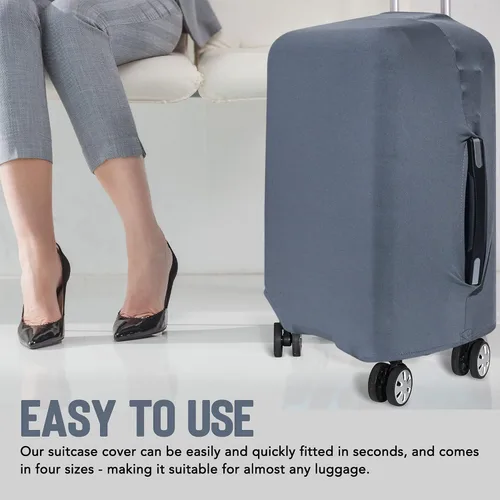 Vista 4 de Funda de equipaje de viaje I Protector de maleta aprobado por la TSA I Fundas de equipaje para maleta I Funda de maleta Bolsa I Protector