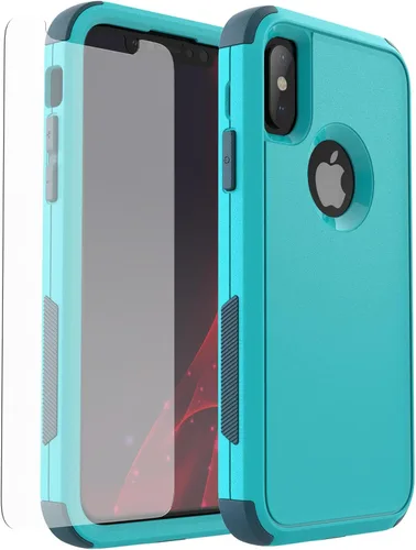 Vista 10 de X-belmox Funda para iPhone XR [a prueba de caídas] [a prueba de golpes] Funda de protección contra caídas de servicio pesado de 3 capas para iPhone