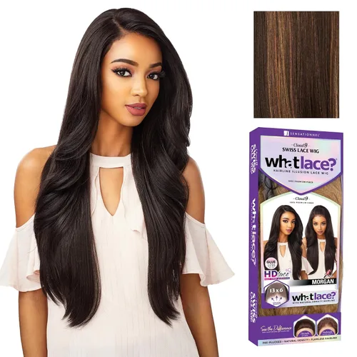 Vista 14 de Sensationnel Cloud9 Swiss Lace WHATLACE? Personalizable Peluca de encaje de 13 x 6 – MORGAN (1B [Negro])