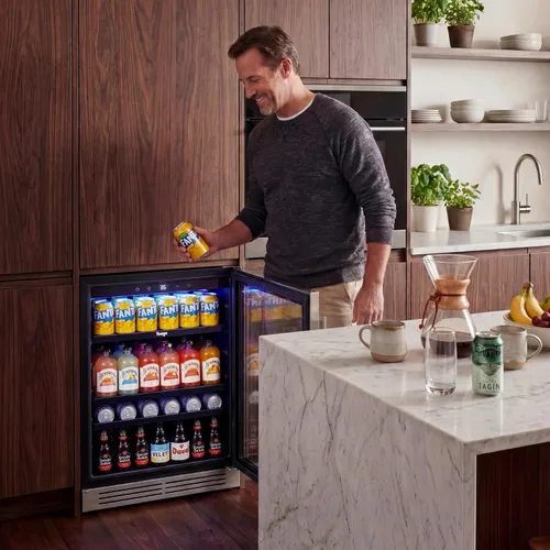 Vista 7 de Yeego Refrigerador de bebidas de 24 pulgadas - Refrigerador de bebidas de Plateado