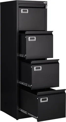 Vista 27 de Archivador de 2 cajones con cerradura, archivador vertical móvil para colgar carpetas tamaño A4/carta/legal, debajo del escritorio, pequeños