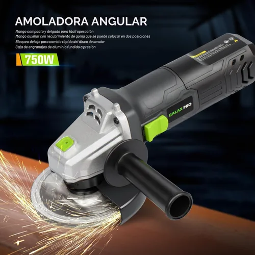 Vista 9 de GALAX PRO Amoladora Angular Eléctrica, Equipada con Motor de 4.0 Amperios con Potencia de Salida Máxima de 750W, Amoladora Angular con Cable