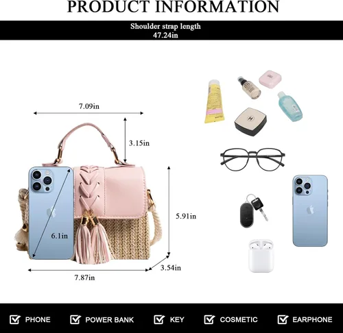 Vista 3 de Bolsos cruzados para mujer, bolsos y bolsos de mano de moda